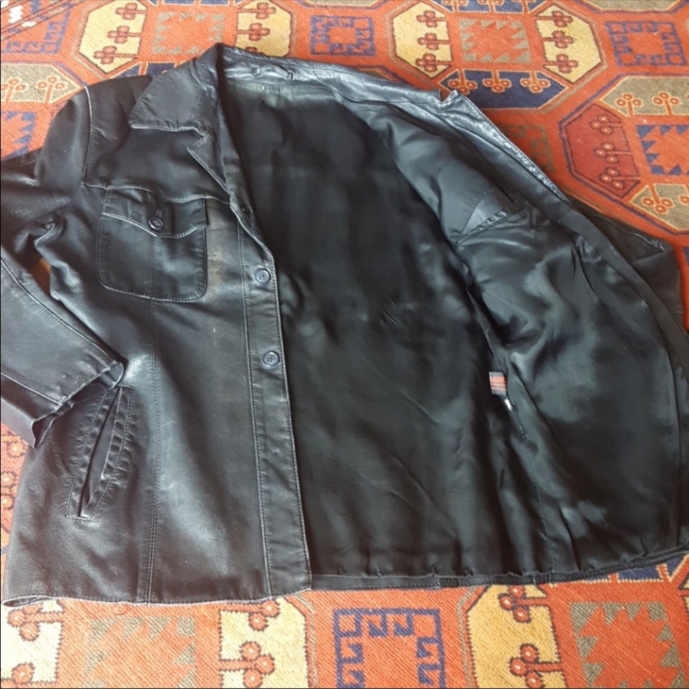 Distressed Leather Jacket - image 4